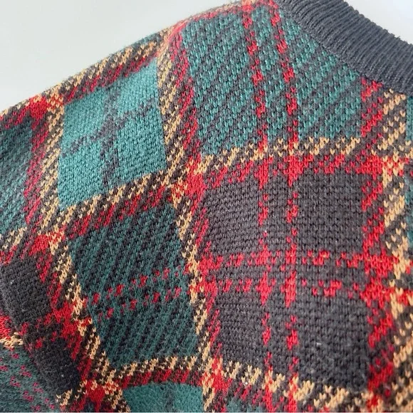 La Dame Australia Plaid Button-Up Cardigan Oversized Vintage Retro Style - Picture 4 of 5